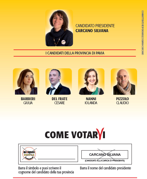 Candidati M5S distretto di Pavia